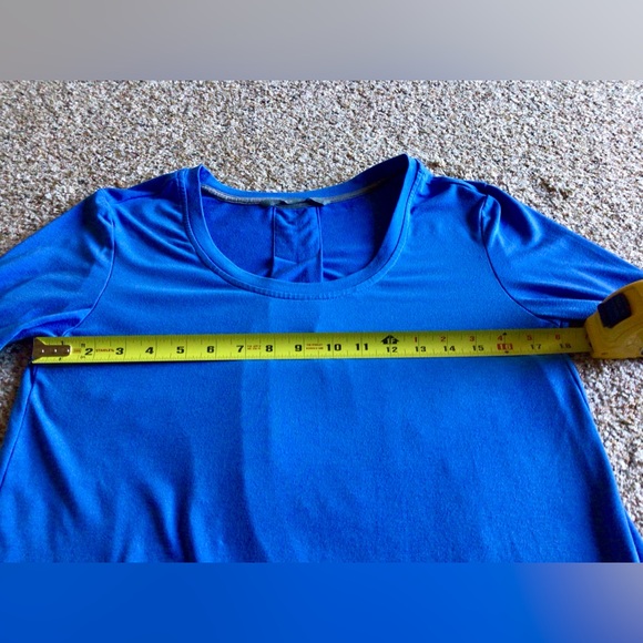 Free Fly Womens Long Sleeve Medium M Bamboo Surf Blue Scoop Neck UPF 20 SPF - Picture 6 of 8